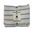 Local Beach Stripe Cozy Travel Blanket Blue