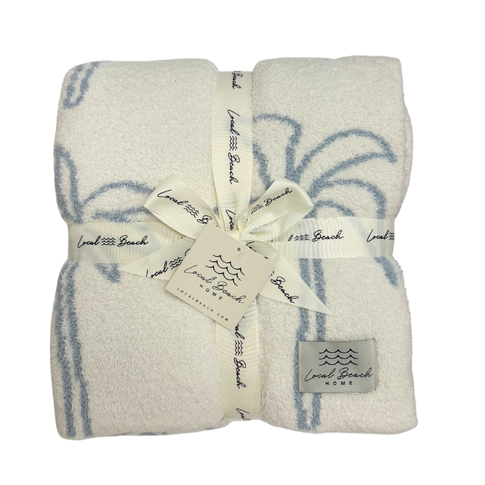 Multi Palm Tree Luxe Home Blanket
