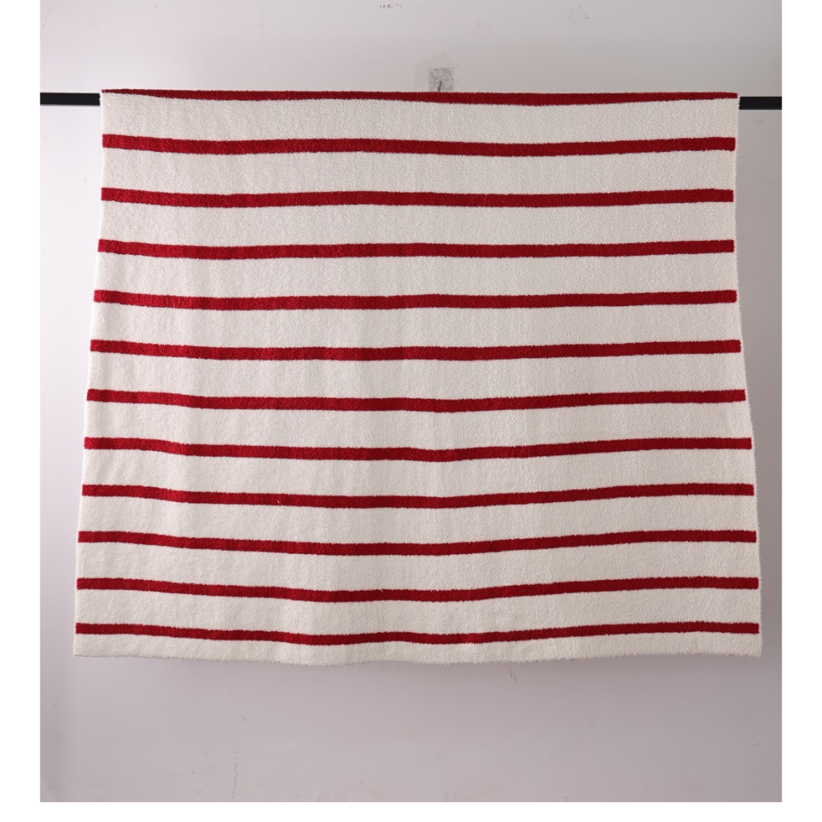 Red/Cream Stripe Cozy Luxe Home Blanket
