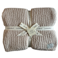 King Size Solid Ribbed Luxe Cozy Family Blanket