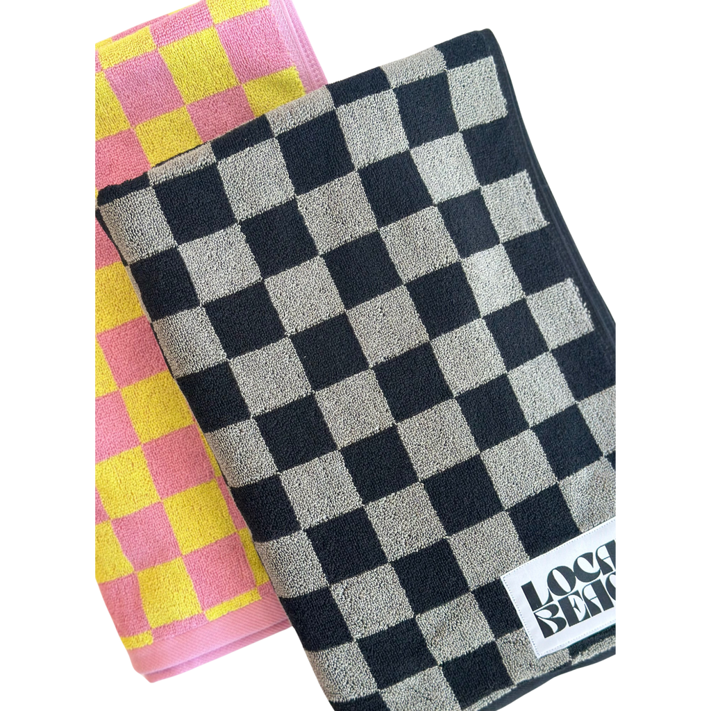 Checker Beach & Bath Towel