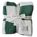 Green/Cream Checker Cozy Luxe Home Blanket