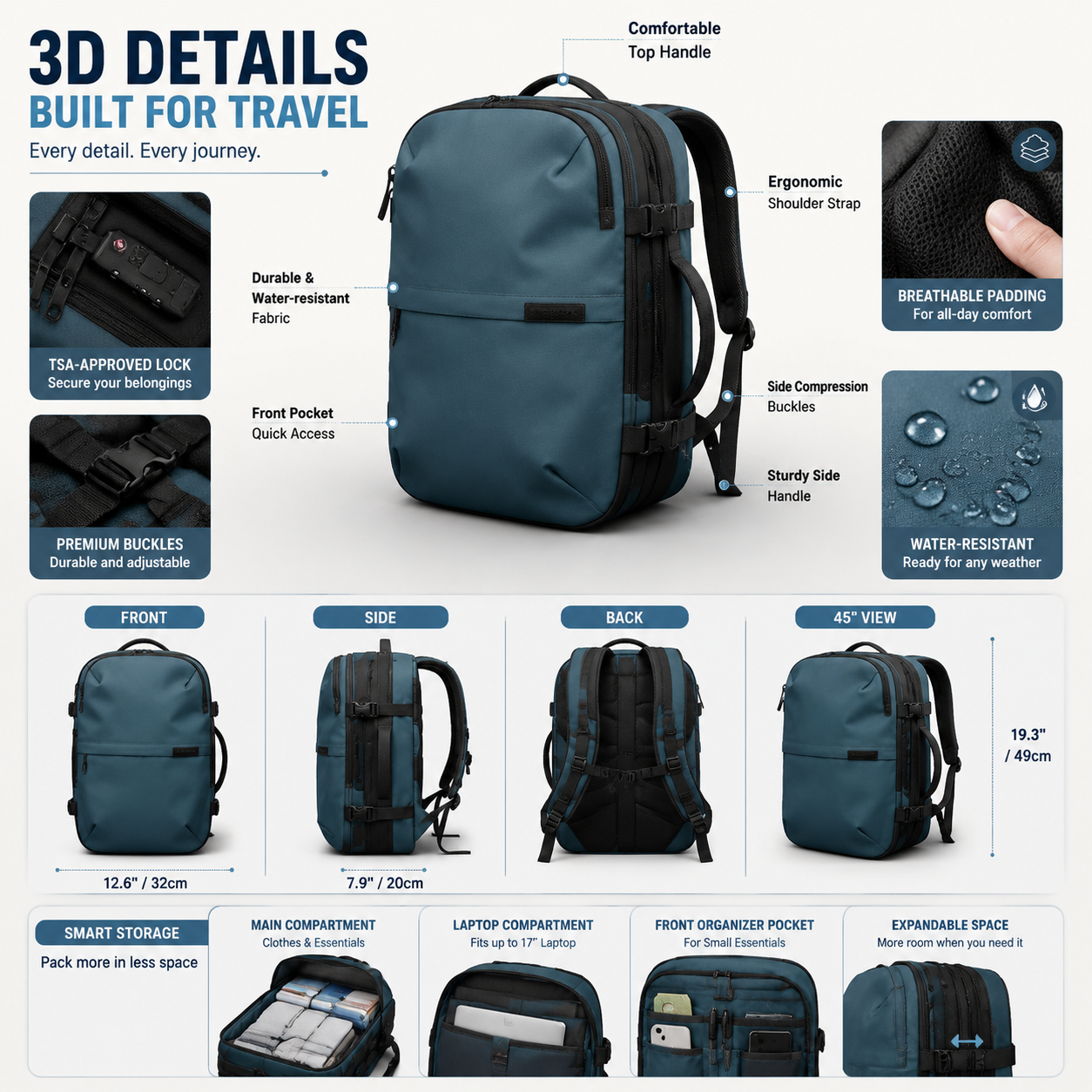 🌈Summer Hot Sales🌈💝The best Backpack for travel