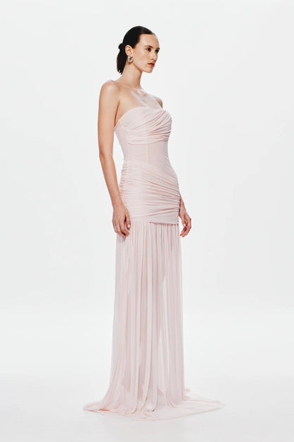 Misha Ember Wrapped Maxi Dress - Dusty Pink