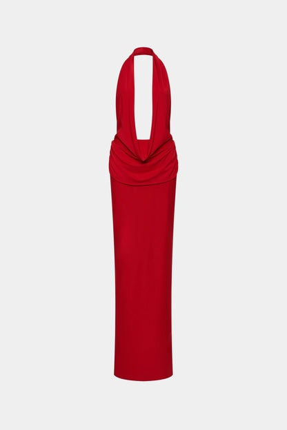 Misha Vanessa Jersey Maxi Dress - Cherry