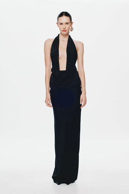 Misha Vanessa Jersey Maxi Dress - Black