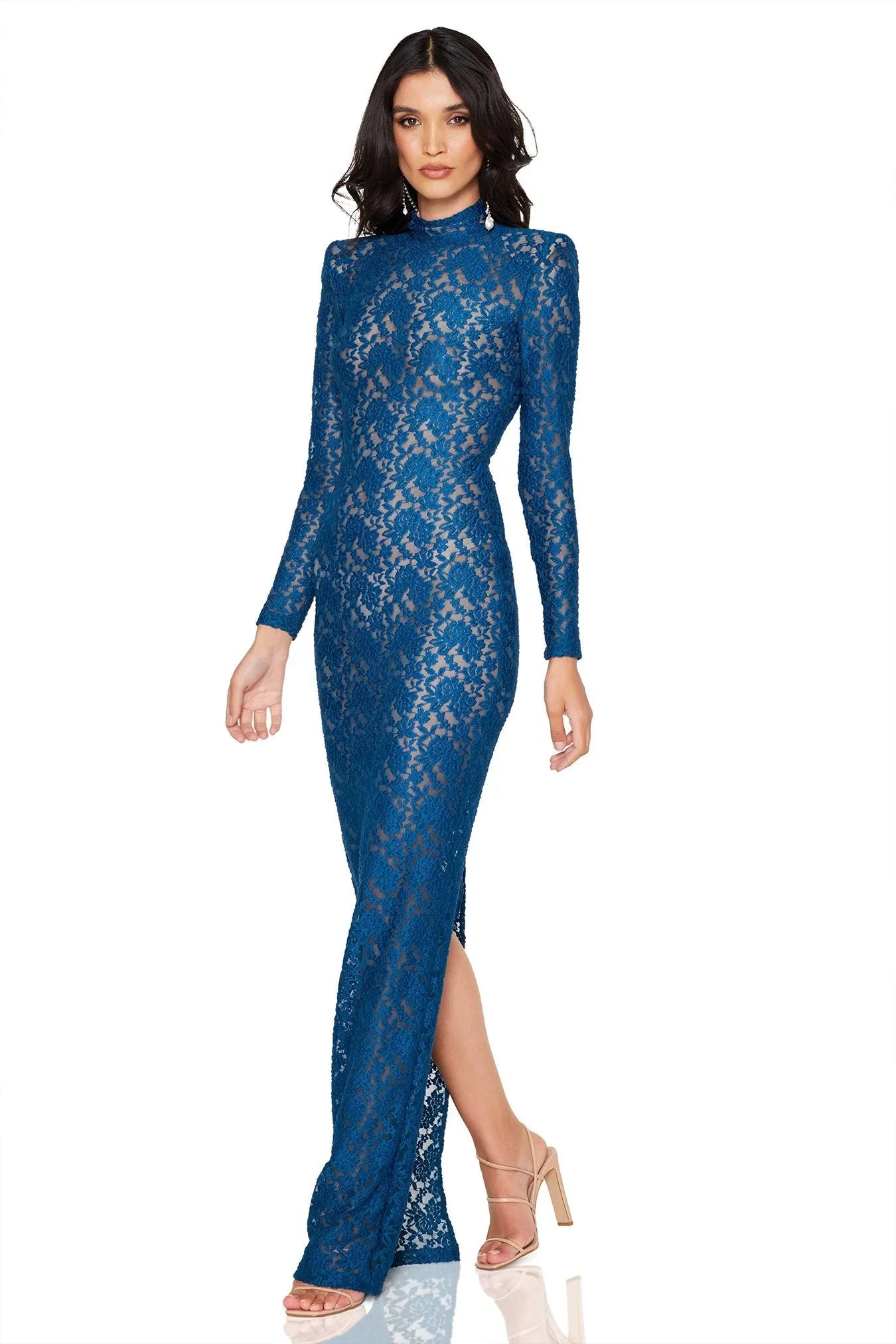 Nookie Roxana Long Sleeve Gown - Teal