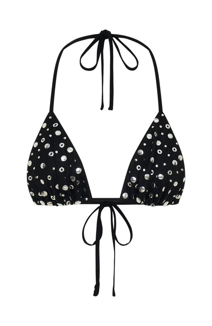 Festival Feels Studded Top Black