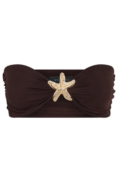 Lil Mermaid Strapless Top Chocolate
