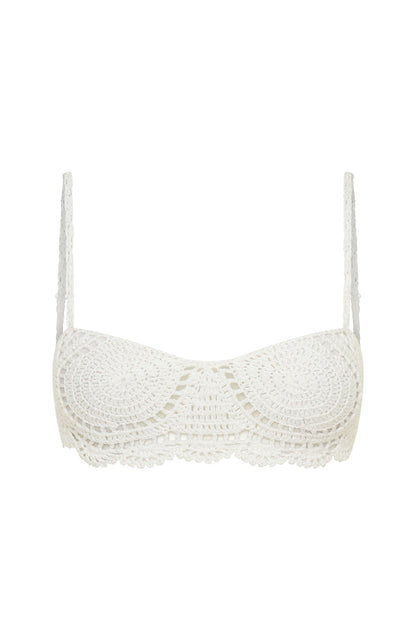 Waves Of You Crochet Top White